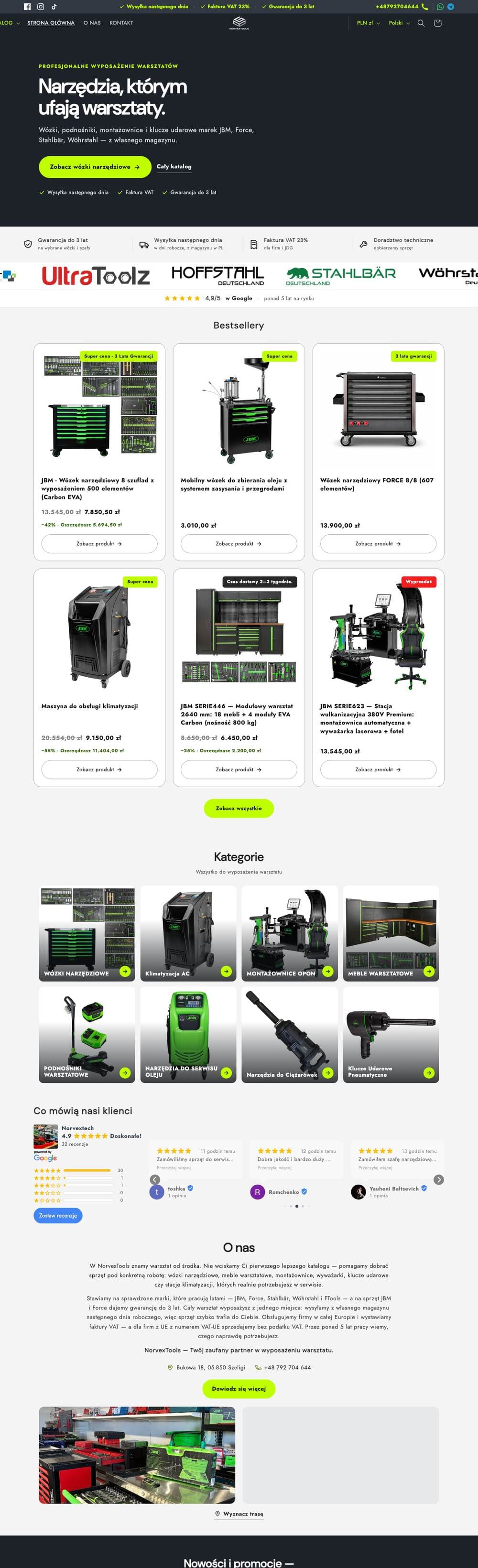 NorvexTools - podgląd strony